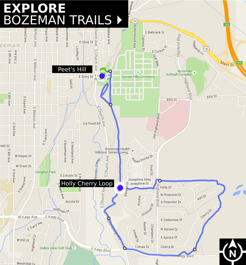 Bozeman Peets Hill Holly Cherry Loop Trail