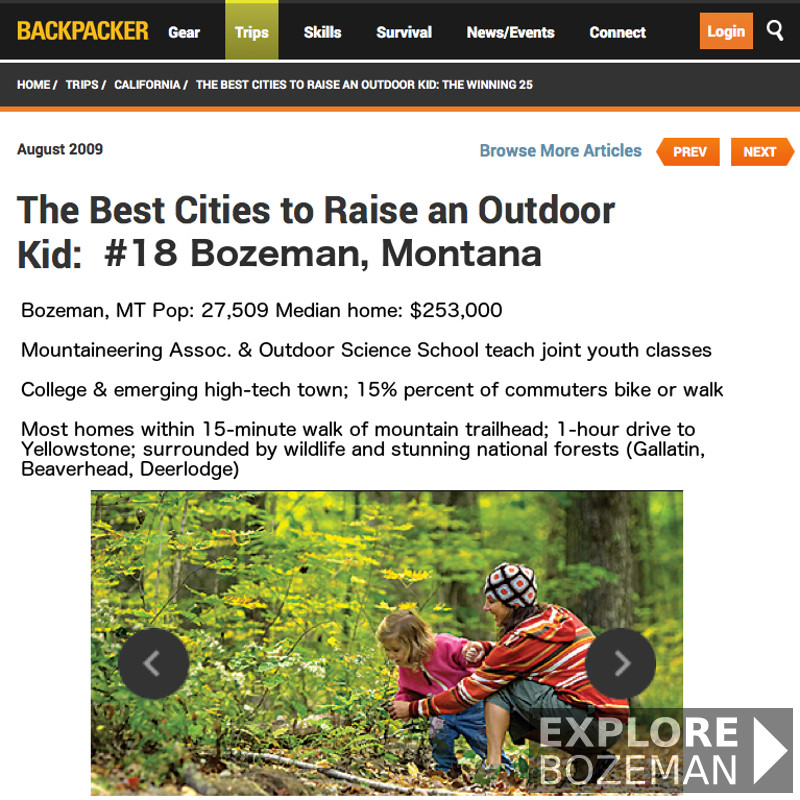 Best Places To Raise An Outdoor Kid - Bozeman, MT