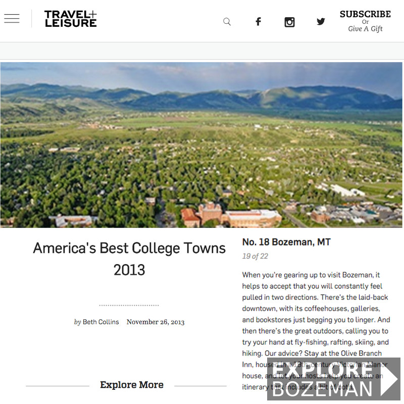America's Best College Towns - Bozeman, MT