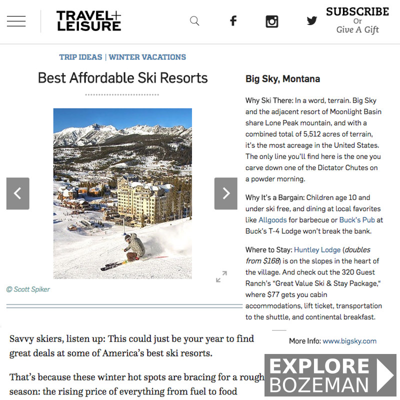 Best Affordable Ski Resorts - Big Sky, Montana