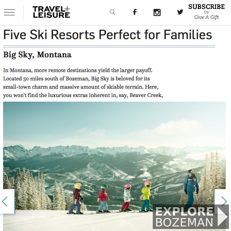 Five Ski Resorts Perfect for Families - Big Sky Resort, Montana