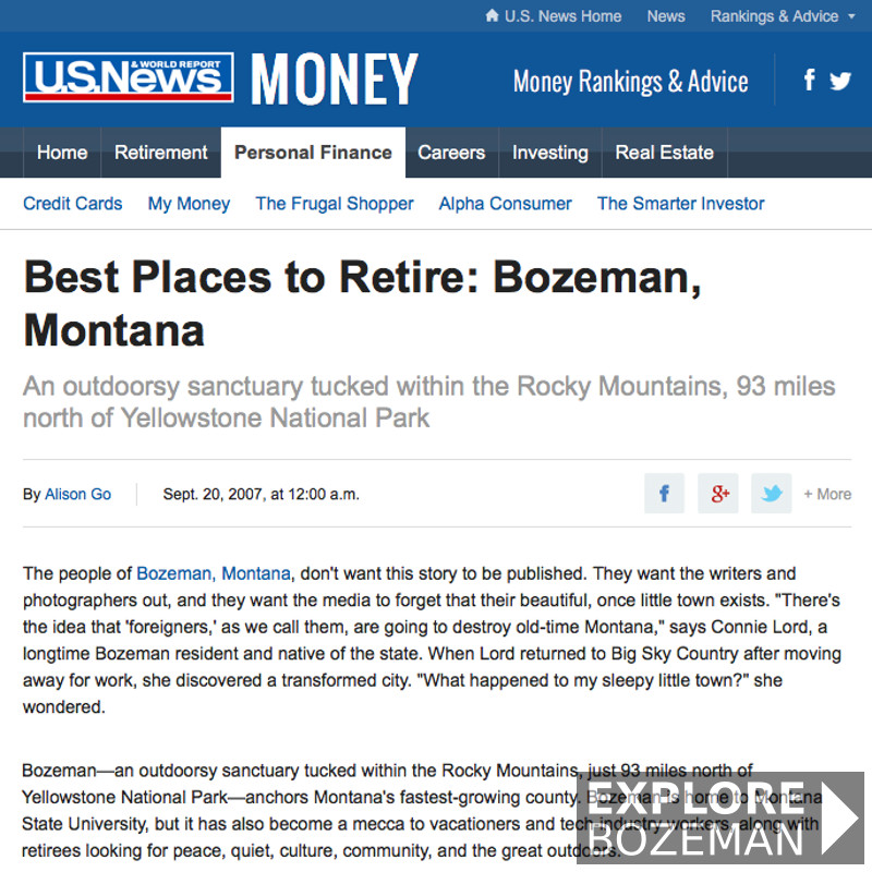 Best Places to Retire: Bozeman, Montana