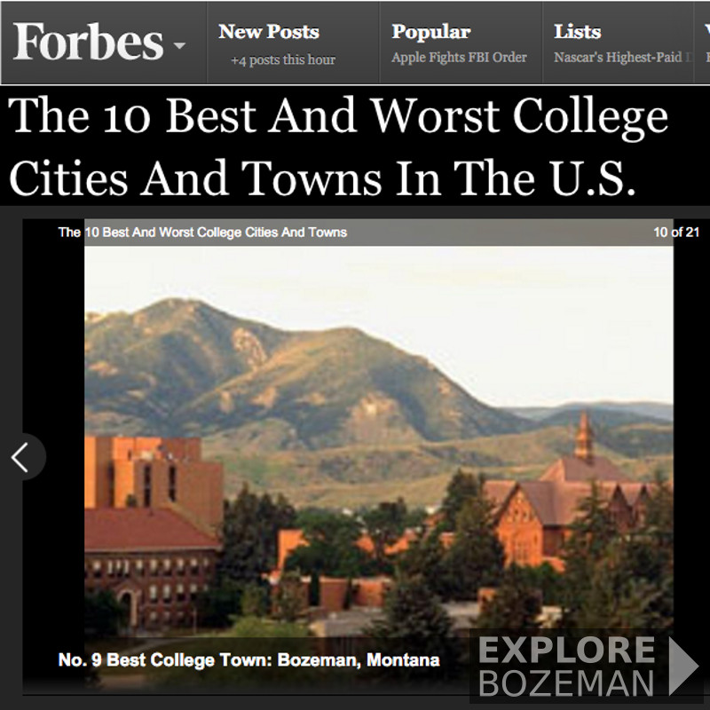 Best College Towns In The U.S, Bozeman, MT